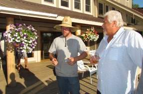 Tropical deck party in Bristol Bay Alaska